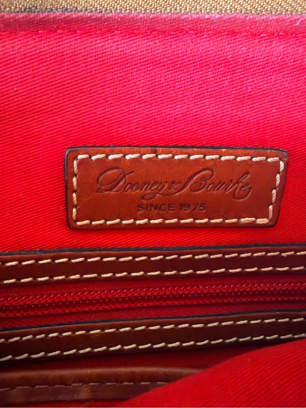 Dooney & Bourke Orange Pebbled Leather Convertible Shoulder/Crossbody Bag - Picture 9 of 16